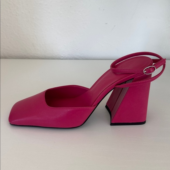 NWT Mango Pink Block Heel - Picture 3 of 10